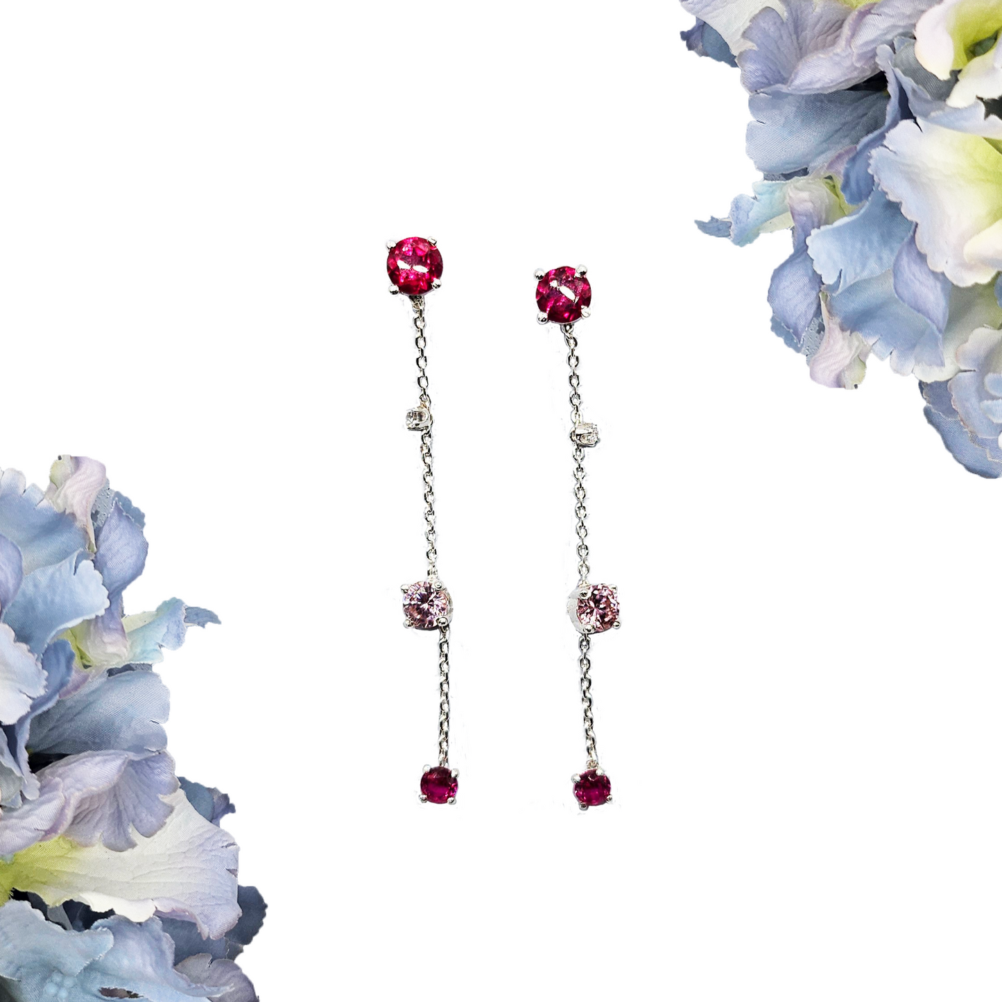 Pendientes Cadena Rosas