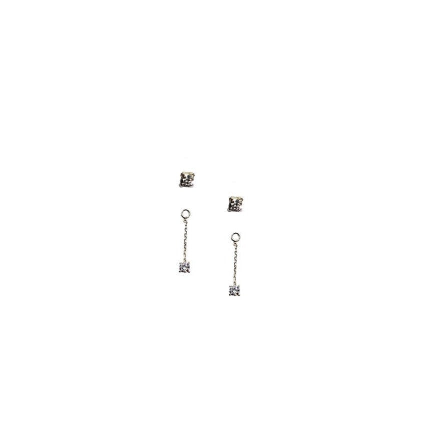 Pack Pendiente Cadena Corto + Pendiente Redondo